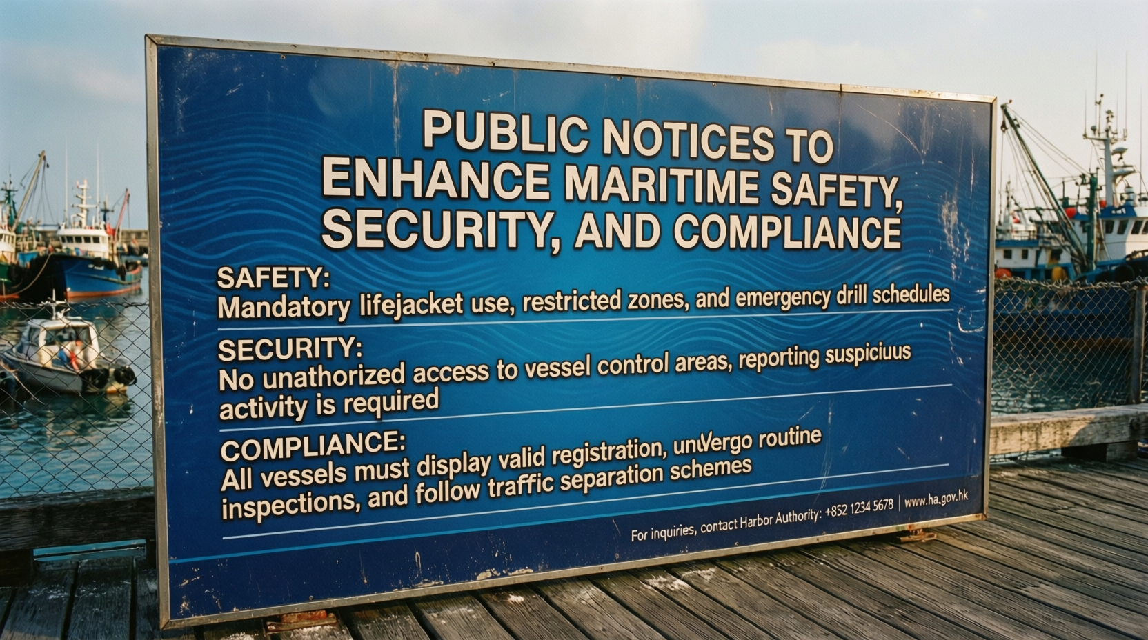 public notices to enhance maritime safety, security, and compliance